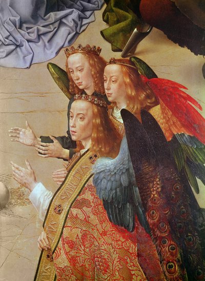 Retable Portinari, panneau central (détail des anges à droite), vers 1479 - Hugo van der Goes